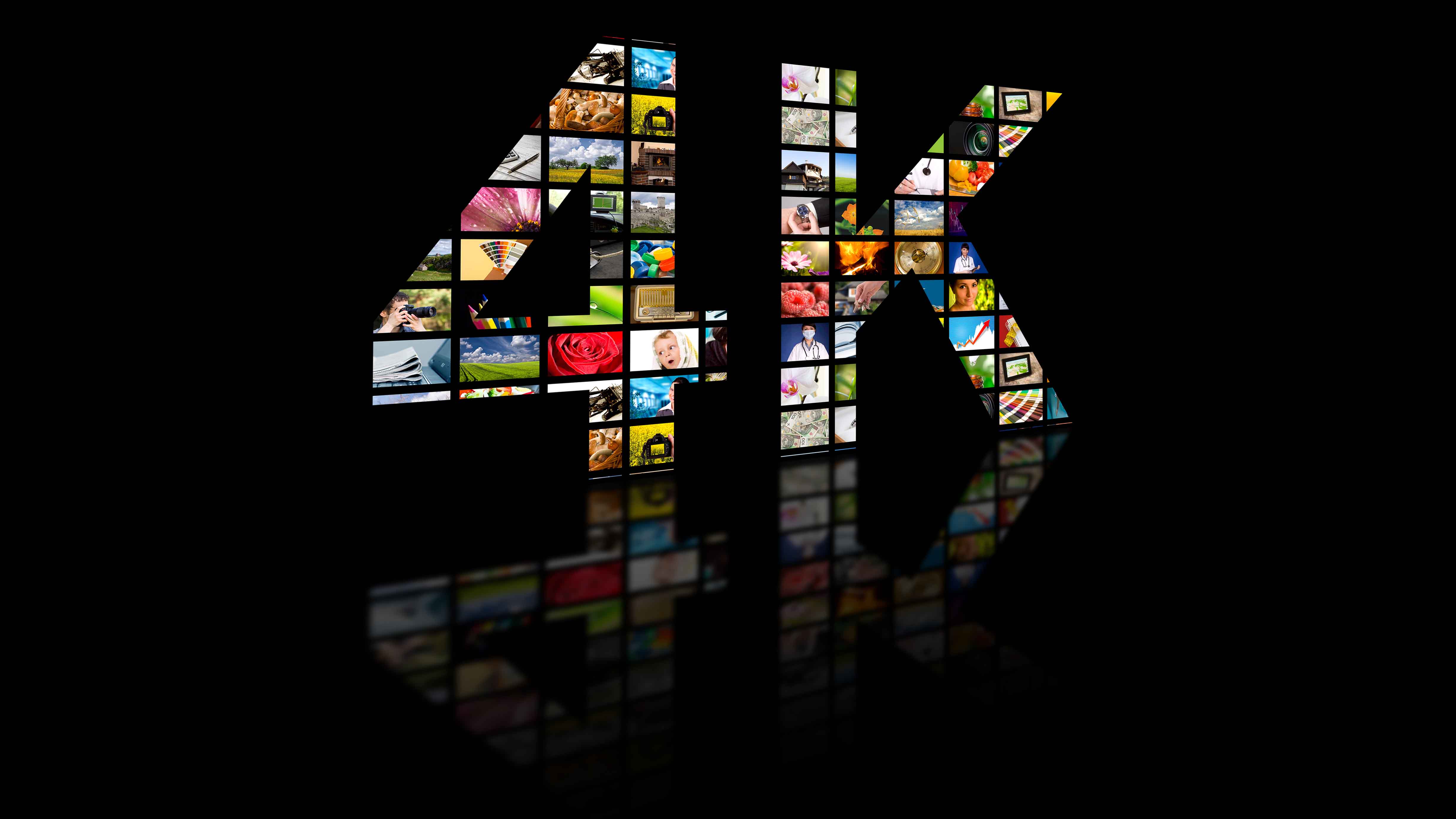 4k resolution tv concept.