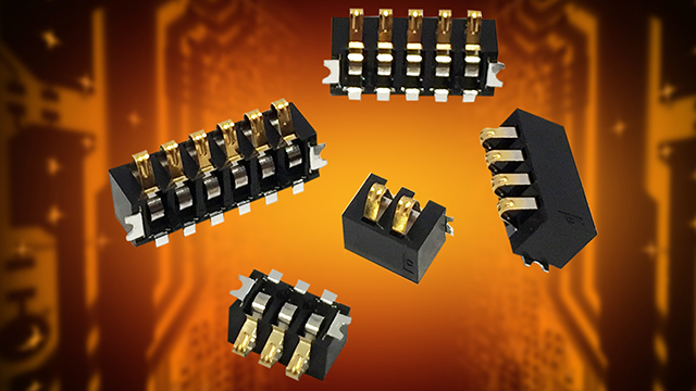 AVX Releases New 2mm-Pitch Right Angle Board-to-Board Battery Connectors