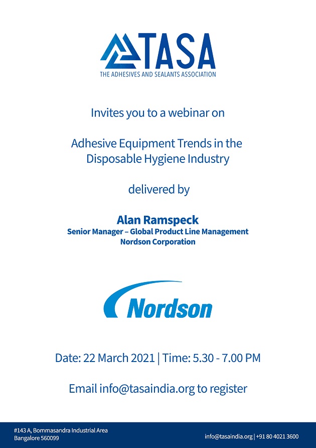 A Webinar on Adhesive Equipment Trends in the Disposable Hygiene Industry by TASA