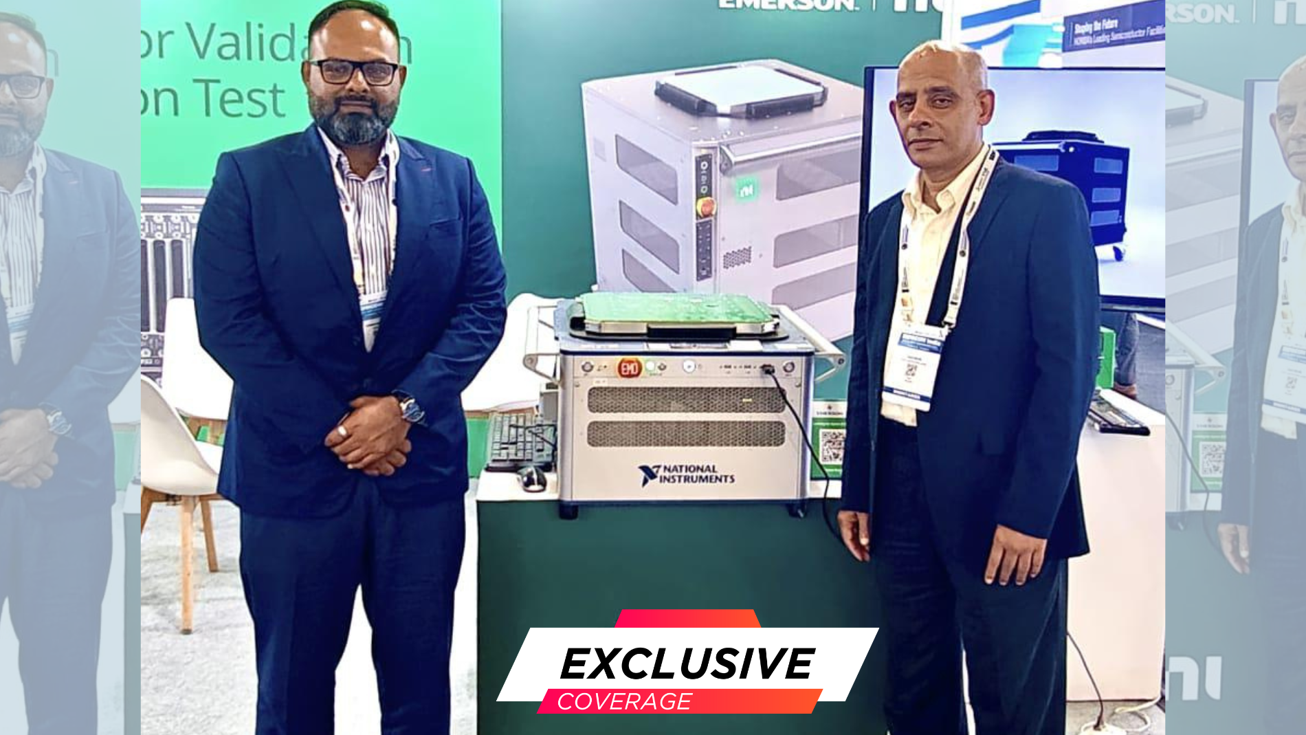 From Left to Right: Mr Shitendra Bhattacharya, Country Head and Director, India, Emerson Test and Measurement Business Group & Mr Raghu Panicker, CEO of Kaynes Semicon Private Limited at Semicon India 2025.