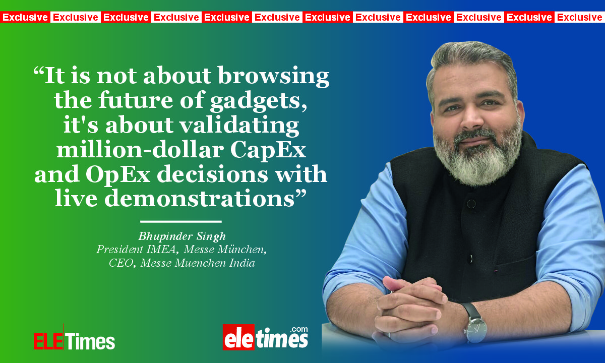 Bhupinder SIngh, President IMEA (India, Middle East, Africa), Messe München, CEO, Messe Muenchen India
