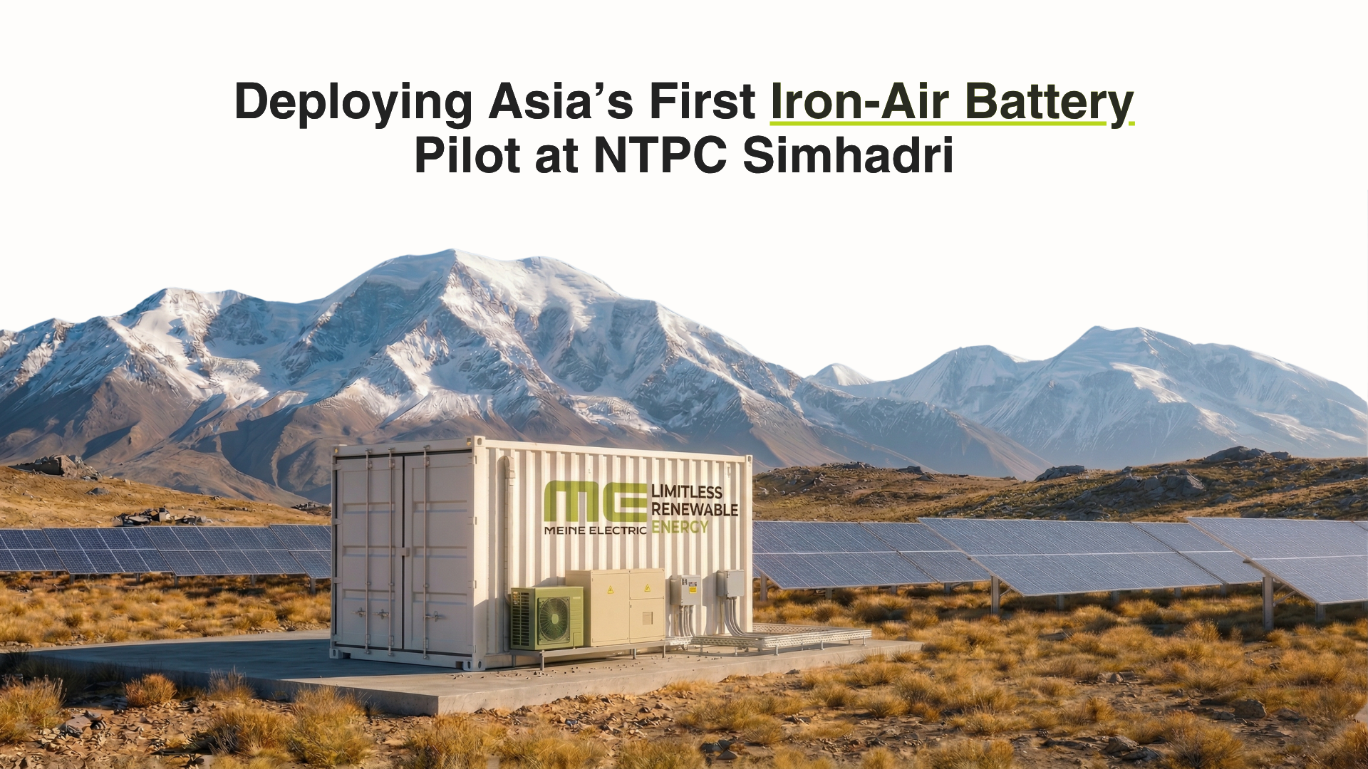 Meine Electric’s ‘Made in India’ Iron-Air battery for Long Duration Energy Storage Enters Utility-Scale Pilot Evaluation