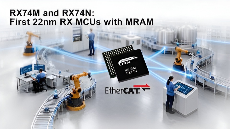 Renesas Launches RX74M and RX74N Flagship 32-bit MCUs, First RX Family Built on 22nm Process and Featuring MRAM